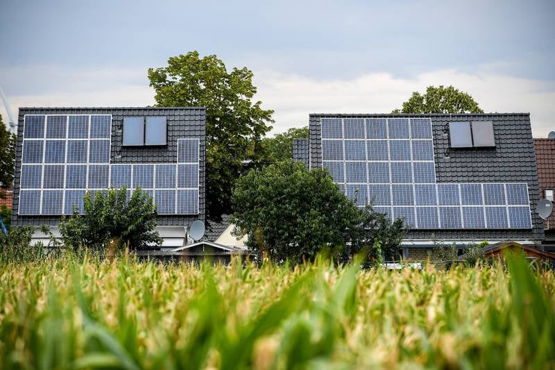 Solar panels in Germany, which is home to the largest market for the renewable energy source in the EU. Photo: EPA