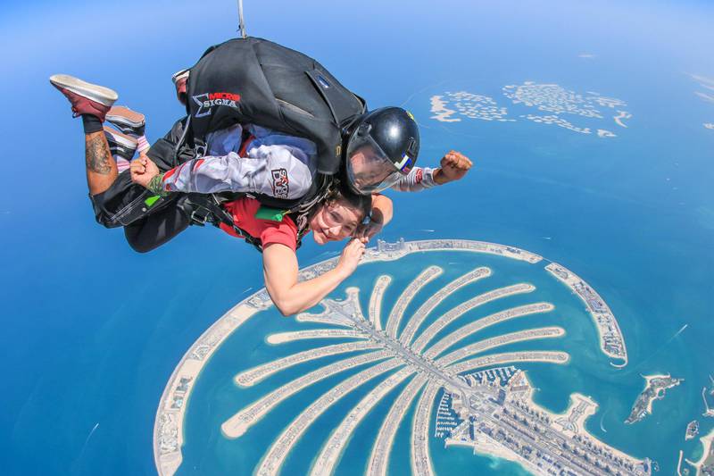 19. More extreme thrill seeking with Ski Dive Dubai. Photo: Skydive Dubai 