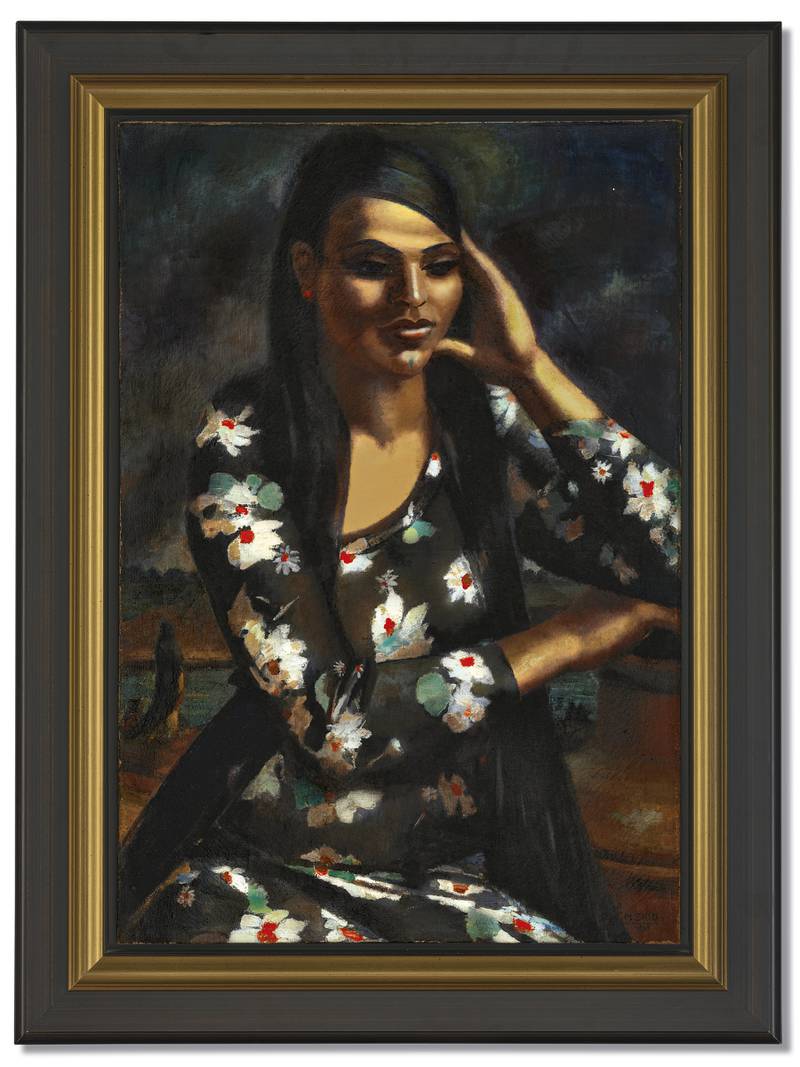 Fille a l'imprime (Girl in a Printed Dress) by Mahmoud Said (1938). Photo: Christie's