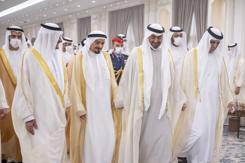 Rulers from all the Emirates gather to celebrate Eid Al Adha. Photo: @MohamedBinZayed Twitter