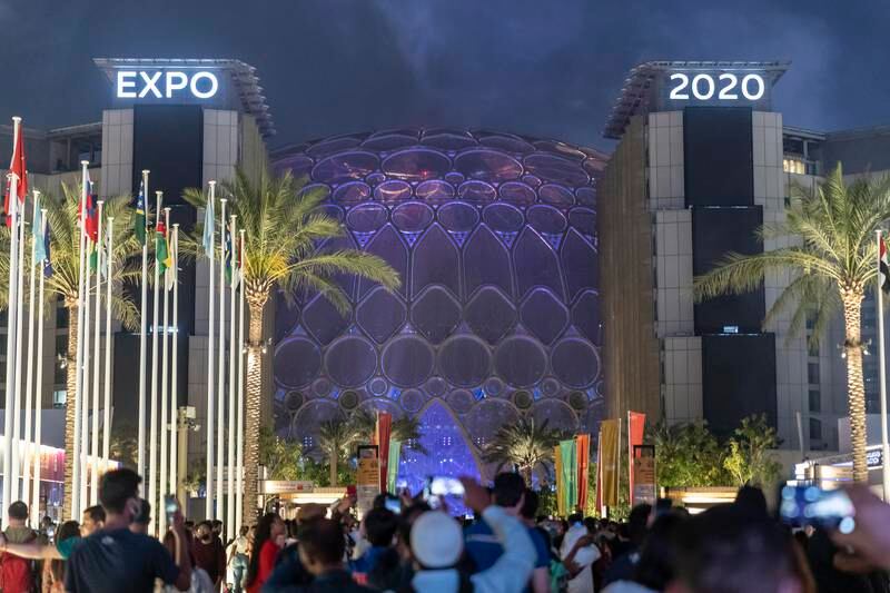 Thousands of visitors enjoyed Expo's farewell night. Antonie Robertson / The National