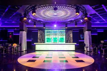 The nightclub in Manu Jeswani's luxury home in Emirates Hills. Antonie Robertson/The National
