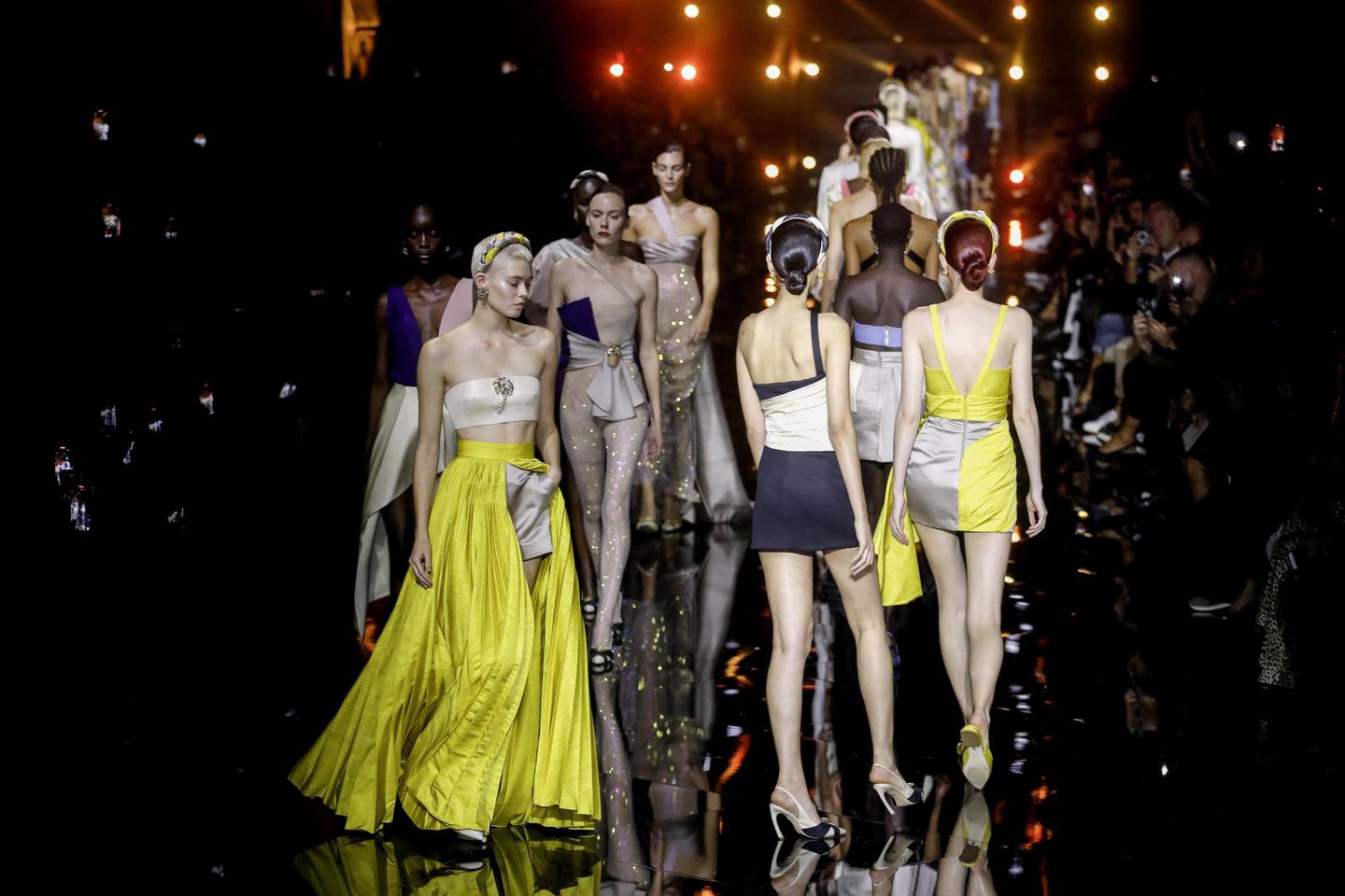 The finale of the Spring/Summer 2023 Roberto Cavalli show.  EPA