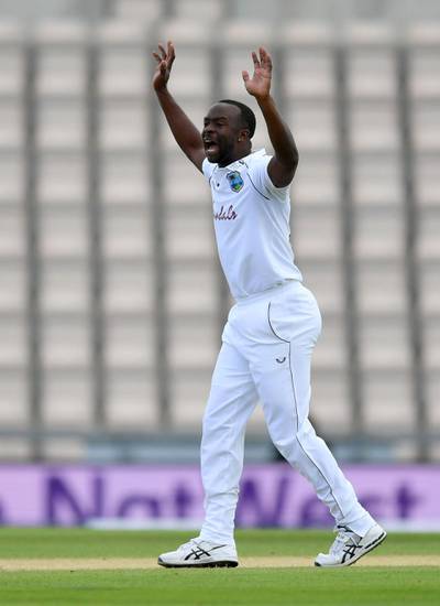 10) Kemar Roach – 7: His accuracy on the first day – his first six overs went for just two – was remarkable given the extended break in the lead up. Did not deserve to go wicketless. Getty