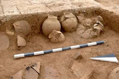 Archaeologists found five ceramic vessels containing more than 100 cuneiform tablets.