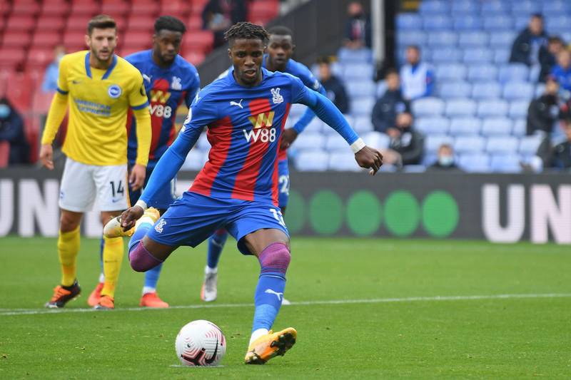 PREMIER LEAGUE TOP SCORERS 2020/21: =9) Wilfried Zaha (Crystal Palaces) 5 goals in 8 appearances. AFP
