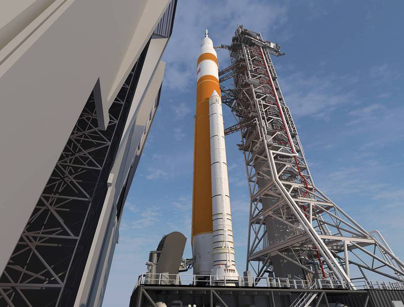 This is the second core stage test of the Space Launch System. The first one in January ended in a glitch due to a problem with the hydraulics system. Nasa