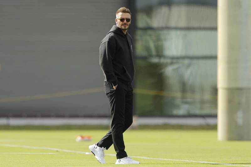 David Beckham surveys the club ahead of Inter Miami first match on Sunday. AFP