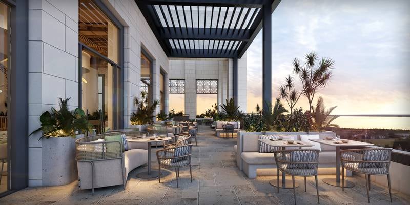 The terrace at Kasibeyaz, Dubai Hills Mall. Photo: Kasibeyaz