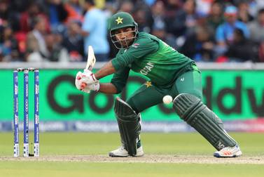 Pakistan captain Sarfaraz Ahmed could not make much of an impact with the bat against India on Sunday. Aijaz Rahi / AP Photo