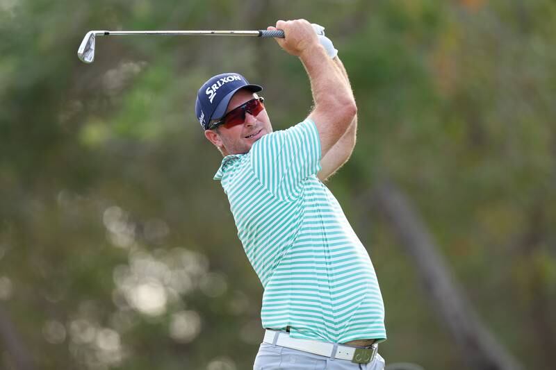 Ryan Fox of New Zealand on the fourth tee. He carded a final round 86 to finish five under. Getty