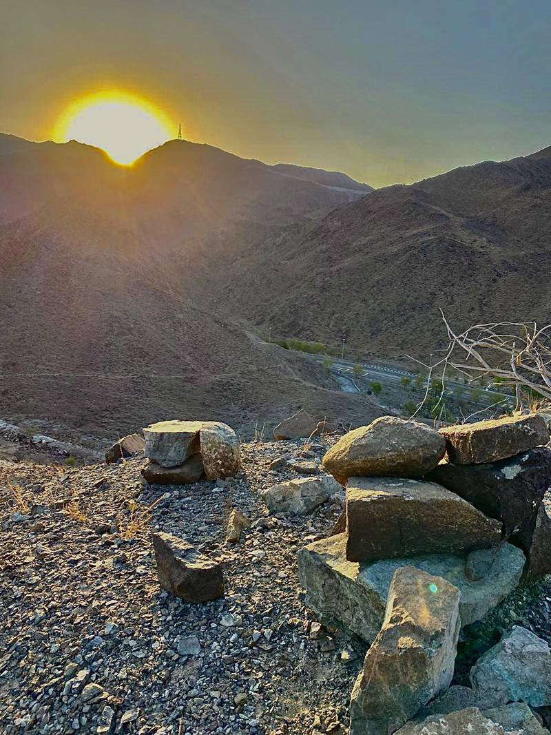 A sunset view at Wadi Helo. Photo: UAE Trekkers