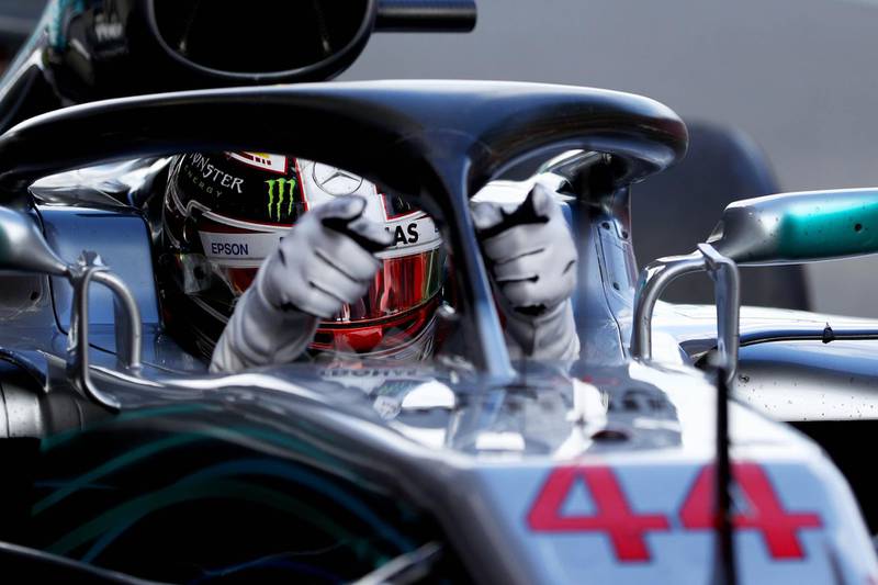 MONTMELO, SPAIN - MAY 13:  Race winner Lewis Hamilton of Great Britain and Mercedes GP celebrates in parc ferme during the Spanish Formula One Grand Prix at Circuit de Catalunya on May 13, 2018 in Montmelo, Spain.  (Photo by Dan Istitene/Getty Images)