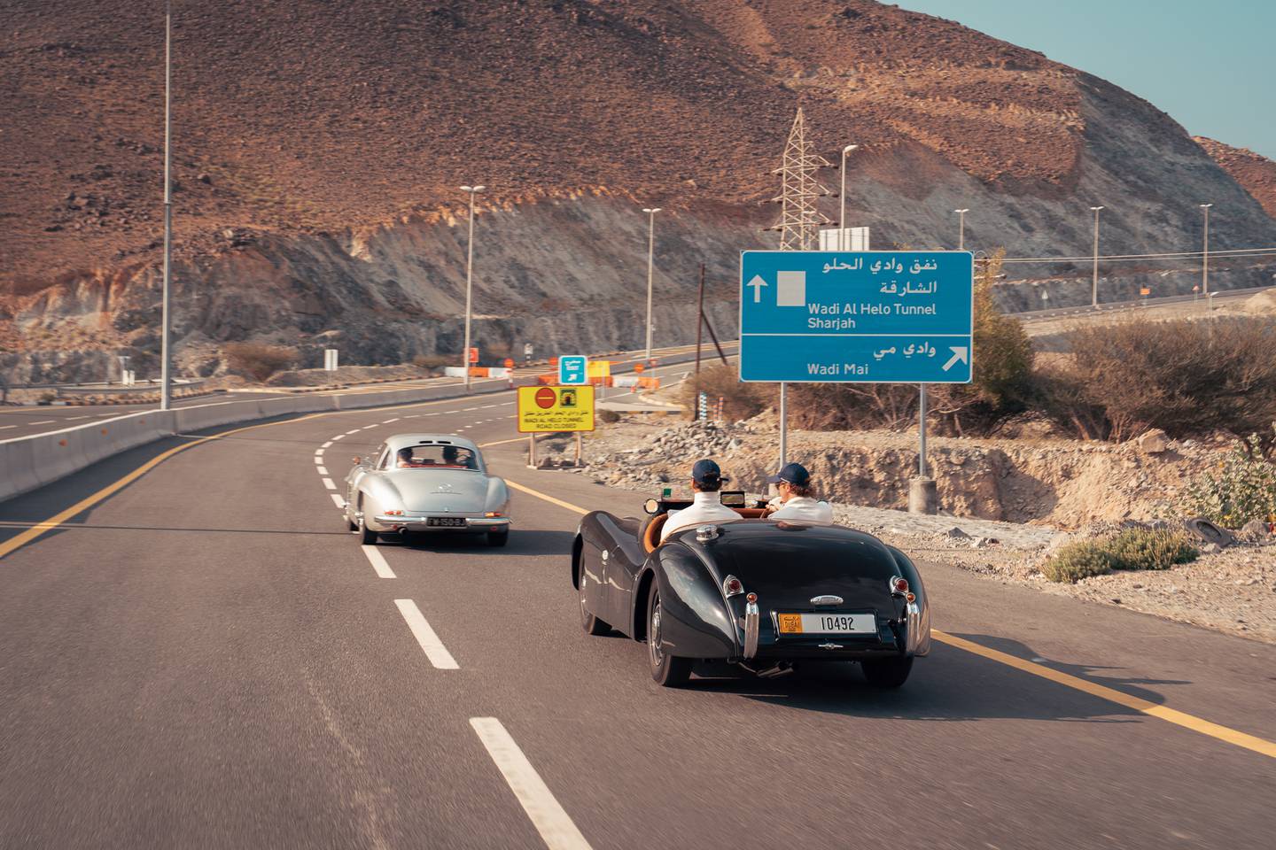 The Mille Miglia route went from Dubai to the mountainous northern emirates, finally ending in Abu Dhabi, via the F1 circuit on Yas Island. Photo: Jaguar 