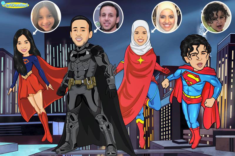 Superhero recreations of UAE residents