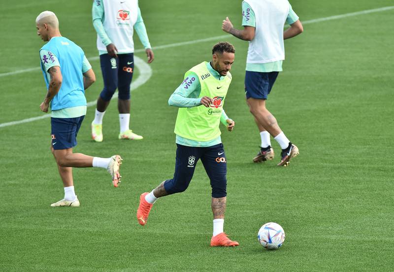 Brazil's Neymar during training. Reuters