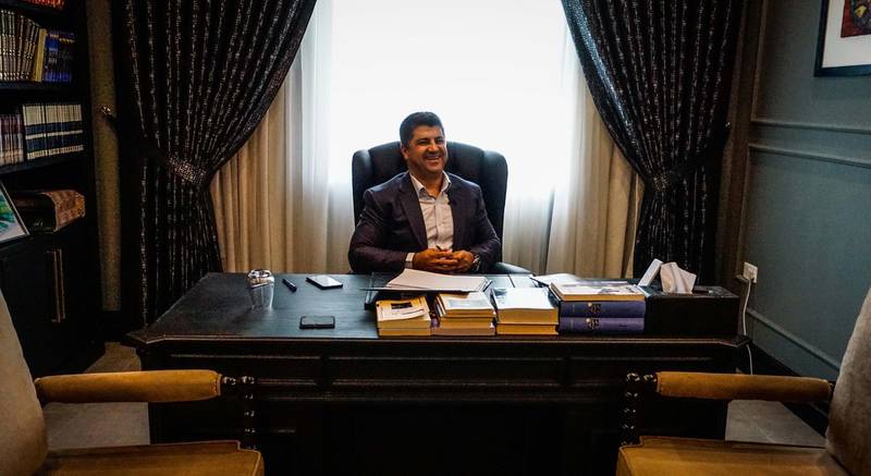 Kurdish spy chief Lahur Talabany, who founded Iraqi Kurdistan’s first-ever counterterrorism force, at his office in Sulaymaniyah, an eastern city in Iraqi Kurdistan. Jack Moore / The National