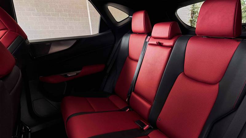 The F Sport's rear seating.