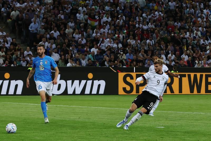 Timo Werner scores Germany's fourth goal. Getty