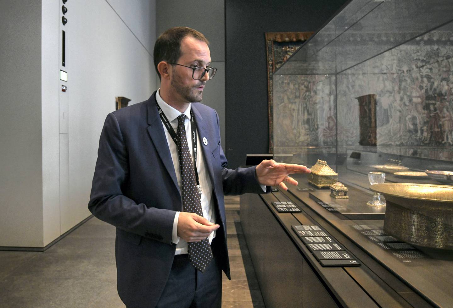 Abu Dhabi, United Arab Emirates - Manuel Rabate, director of Louvre talks about the new pieces on display at the Louvre Abu Dhabi on November 1, 2018. (Khushnum Bhandari/ The National)
