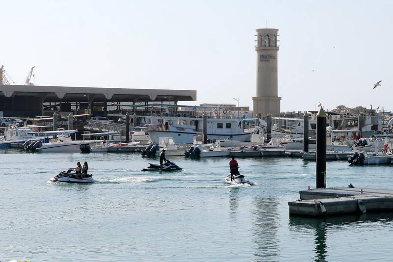 DUBAI, UNITED ARAB EMIRATES , Feb 08 – Market, water sports and restaurant area at the P&O Marians in Umm Suqeim area in Dubai. (Pawan Singh / The National) For News/Stock/Online/Instagram. Story by Georgia 