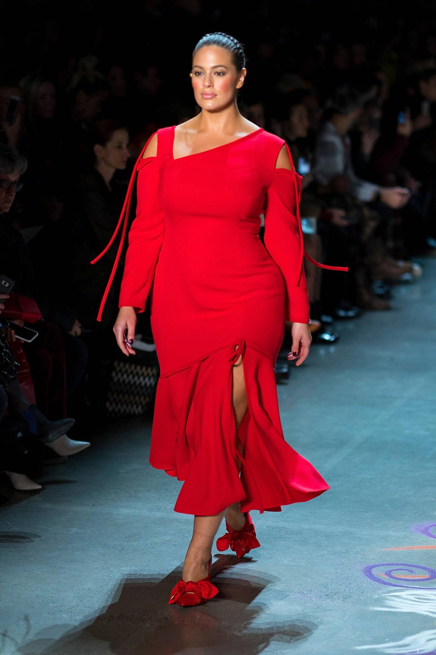 NEW YORK, NY - FEBRUARY 11:  Ashley Graham walks the runway during the Prabal Gurung fashion show during New York Fashion Week at Gallery I at Spring Studios on February 11, 2018 in New York City.  (Photo by Michael Stewart/WireImage/Getty Images)