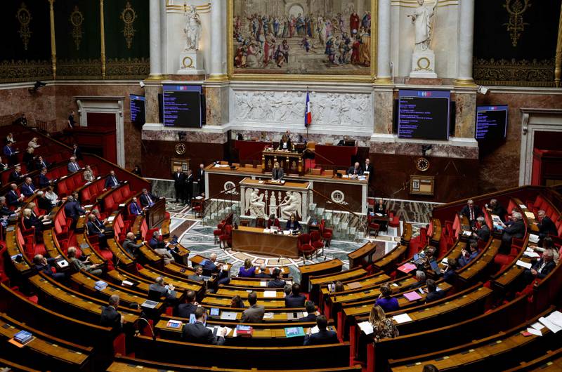 France's National Assembly will debate the pension bill on Monday. AFP 