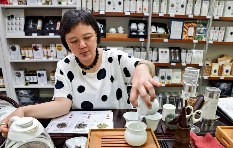 Vivian Mak at her Hong Kong teahouse, MingCha. Courtesy Ronan O’Connell