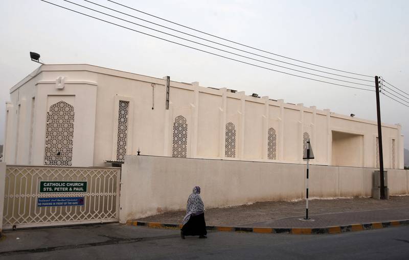 Saint Peter and Paul Catholic church in Muscat. Some 300,000 Christians live in Oman. AFP