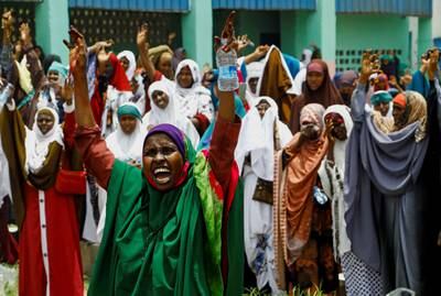 Somali women mark the occasion in Mogadishu. Reuters
