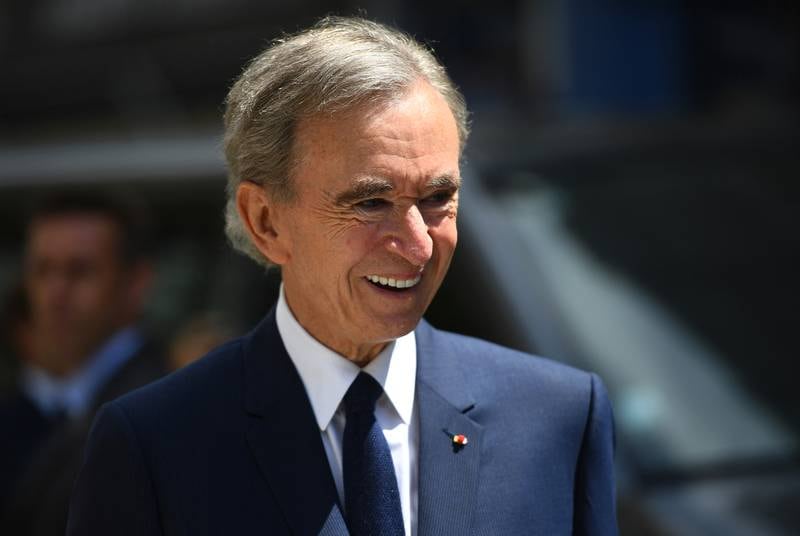 Bernard Arnault, the head of French luxury goods group LVMH, stayed firm in third place. AFP