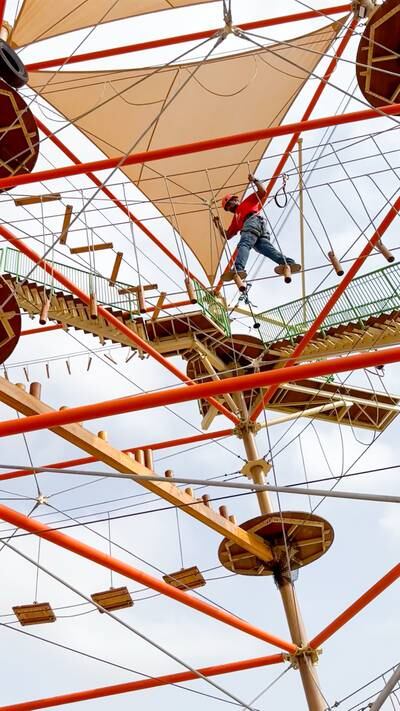 The new aerial adventure park has more than 39 platforms and 66 elements to conquer