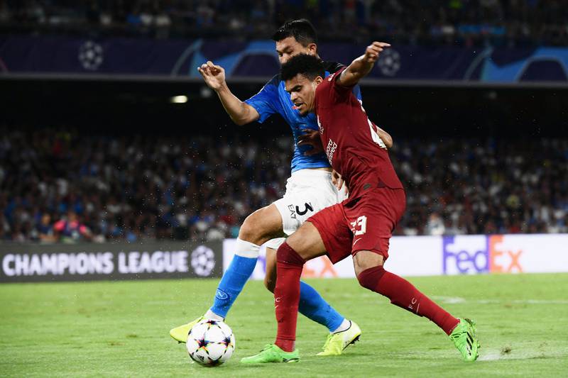 Kim Min-jae - 7. The South Korean was composed, quick to the ball and strong in the tackle. Liverpool found little joy in the areas he patrolled. AFP