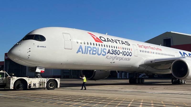 Qantas will operate the Airbus A350-1000 on the world's longest-duration commercial flight between Sydney and London. Reuters