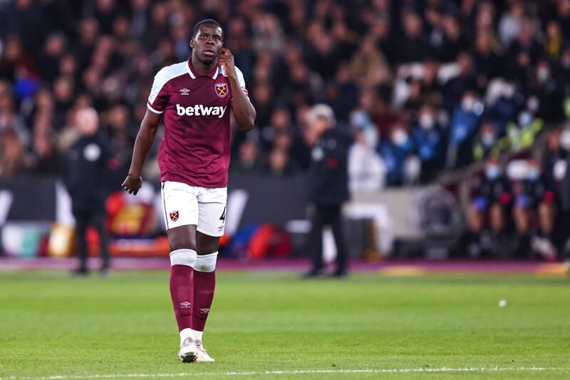 Kurt Zouma during the Premier League match between West Ham United and Watford at London Stadium on February 08. Getty Images