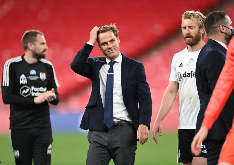 Manager Scott Parker at the end of the match. Getty
