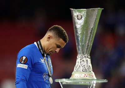 Rangers captain James Tavernier was left 'devastated' after defeat in the Europa League final. Getty