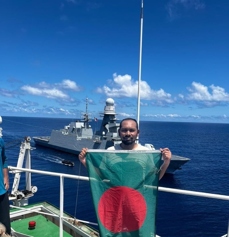 Mohammad Nooruddin is among 23 men who have been released from captivity by Somali pirates who captured the cargo ship that was headed to Dubai from Maputo, Mozambique. Photo: SR Shipping