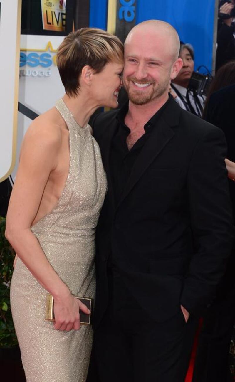 Newly engaged Actors Robin Wright and Ben Foster. AFP