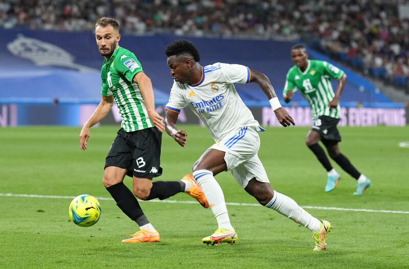 Vinicius Junior on the attack for Real Madrid. Getty