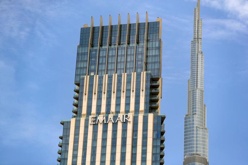 Stock picture of Emaar buildings in Dubai on April 29th, 2021. Chris Whiteoak / The National. 
Reporter: N/A for Business