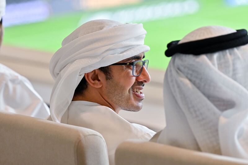 Sheikh Abdullah bin Zayed pictured at the Abu Dhabi derby between Al Jazira and Al Wahda. 