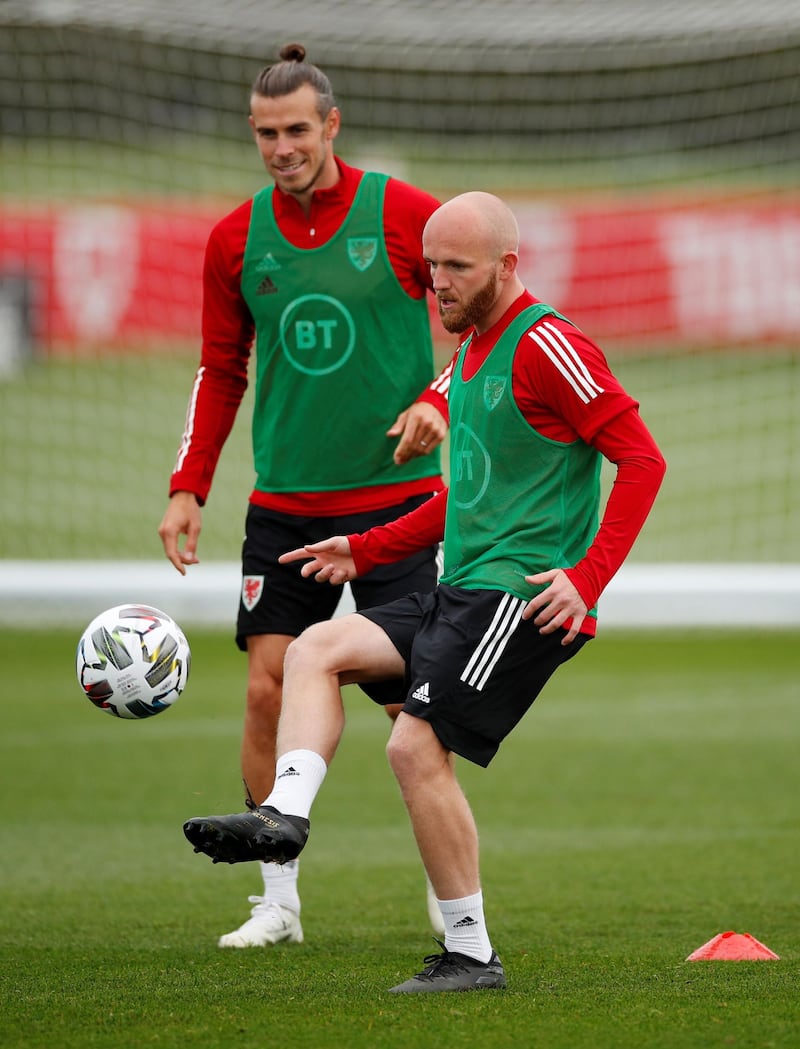 Wales forwards Jonny Williams and Gareth Bale. Reuters