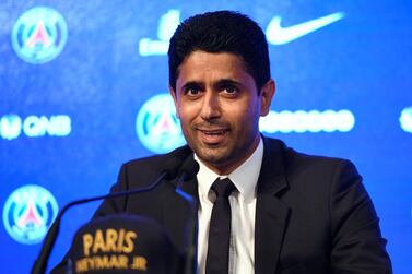 Paris Saint-Germain's Qatari president Nasser Al Khelaifi. AFP