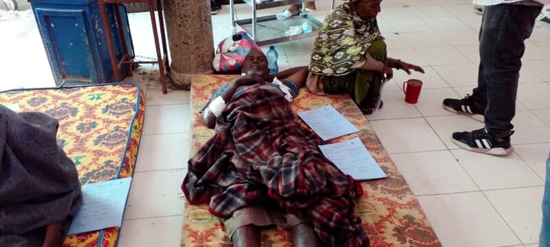 Survivors of an air strike by Ethiopian government forces receive treatment at the Shire Shul General hospital in the town of Dedebit, northern region of Tigray. Reuters.