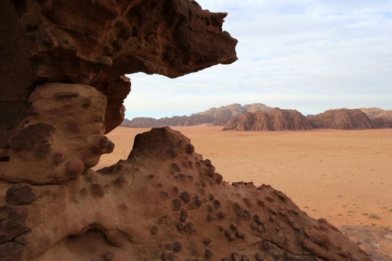  European and American scientists have set up highly sensitive equipment at the northern edge of Wadi Rum to collect dust from the area. Photo: EPA-EFE