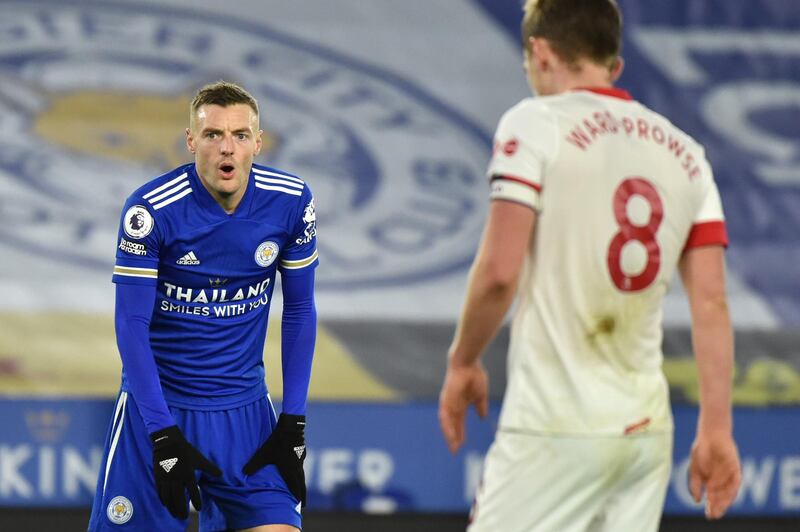 Jamie Vardy – 6. Made some very good runs behind the Southampton defence but found himself feeding off scraps. Getty Images