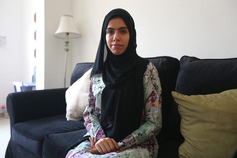 Emirati Umm Saeed gets just Dh6,000 a month in alimony despite having to take care of her three children. She and her children live in a small studio apartment because she cannot afford a higher rent. Fatima Al Marzooqi / The National 