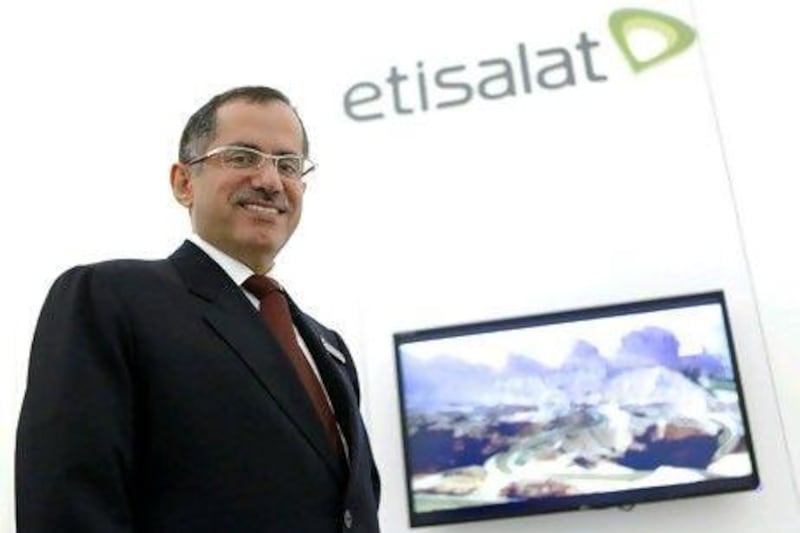 Mobile World Congress, 17 February 2010, Barcelona - HE Mohammad Hassan Omran, chairman of Etisalat poses during an Interview at the Etisalat Stand. Roger Castellon for The National