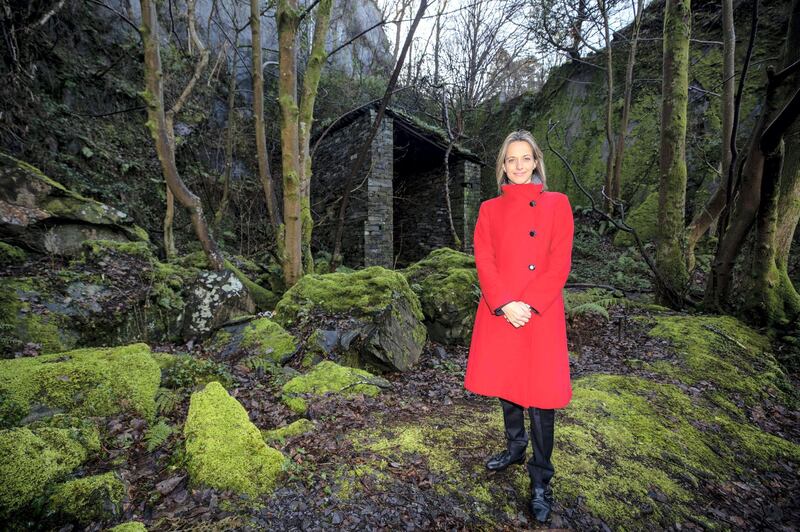 Heritage Minister Helen Whately at the Welsh Slate Museum in Llanberis to mark the news that the slate mining landscape of northwest Wales could be the UKs next UNESCO World Heritage site. (Photo by Peter Byrne/PA Images via Getty Images)